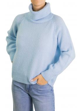 Maglia girocollo tinta unita in mohair 